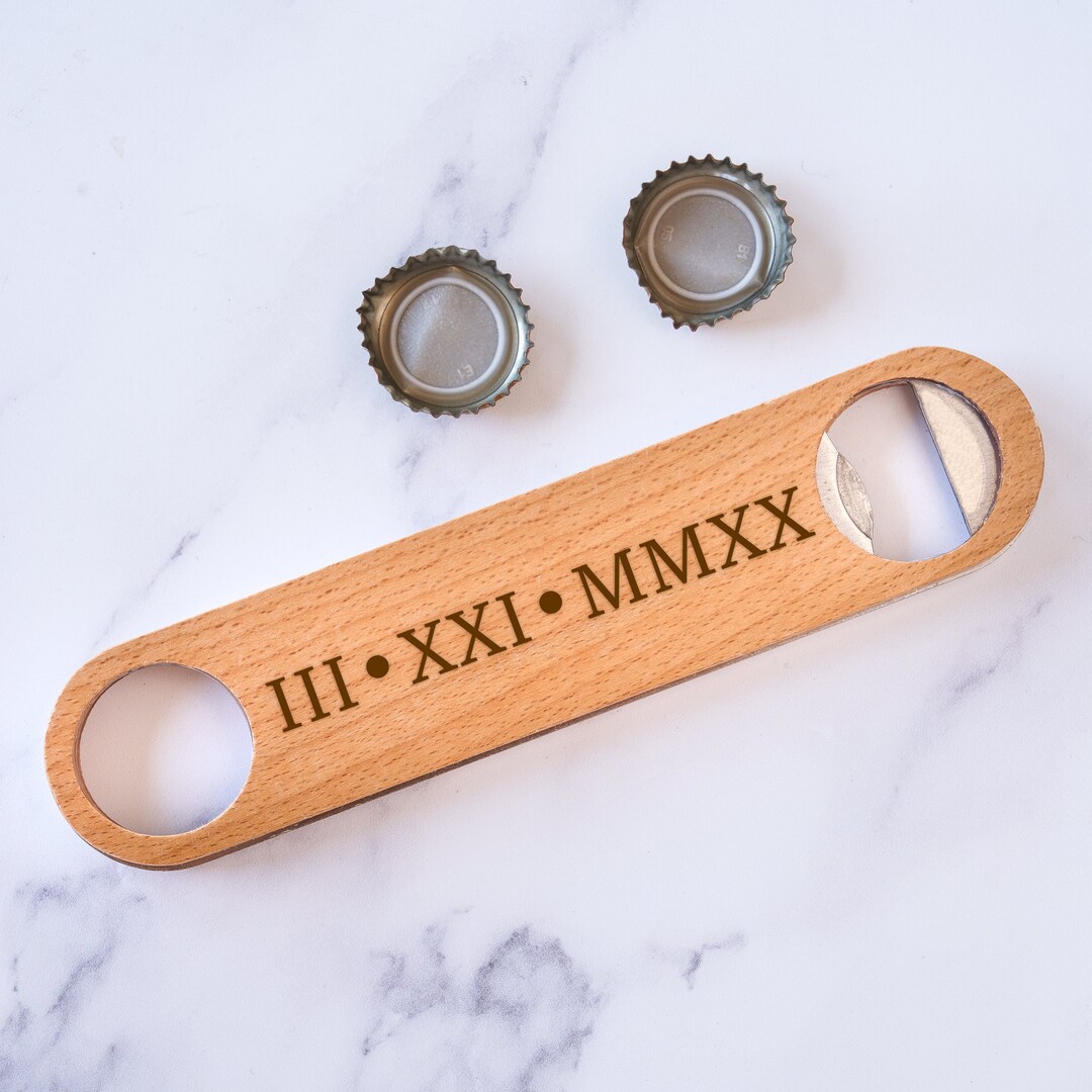 Personalized Minimalist Bottle Opener Engraved Anniversary Etsy
