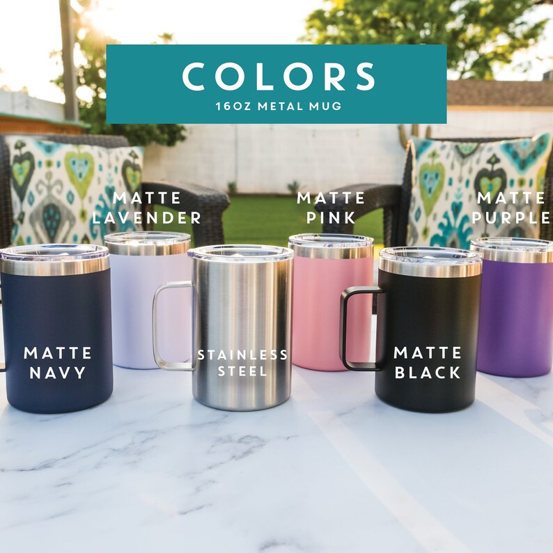 Personalized Travel Mug With Mountains Custom Text Etsy