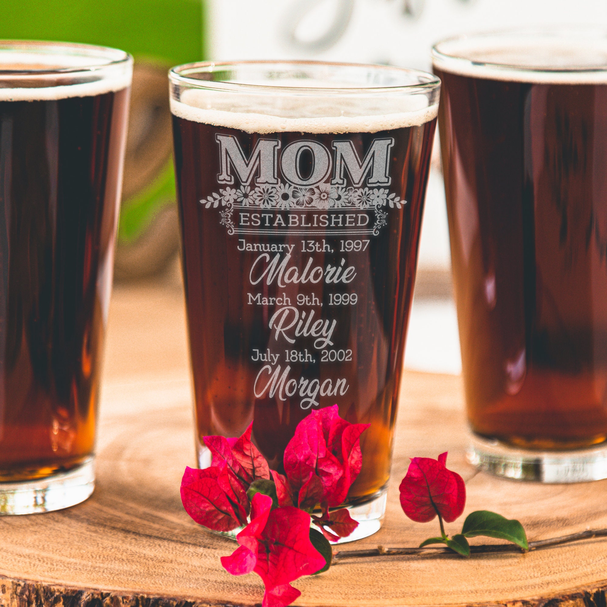 Mom Tumbler Pilsner Glass Beer Mug Funny Gift For Birthday Mothers Day  Y-81S