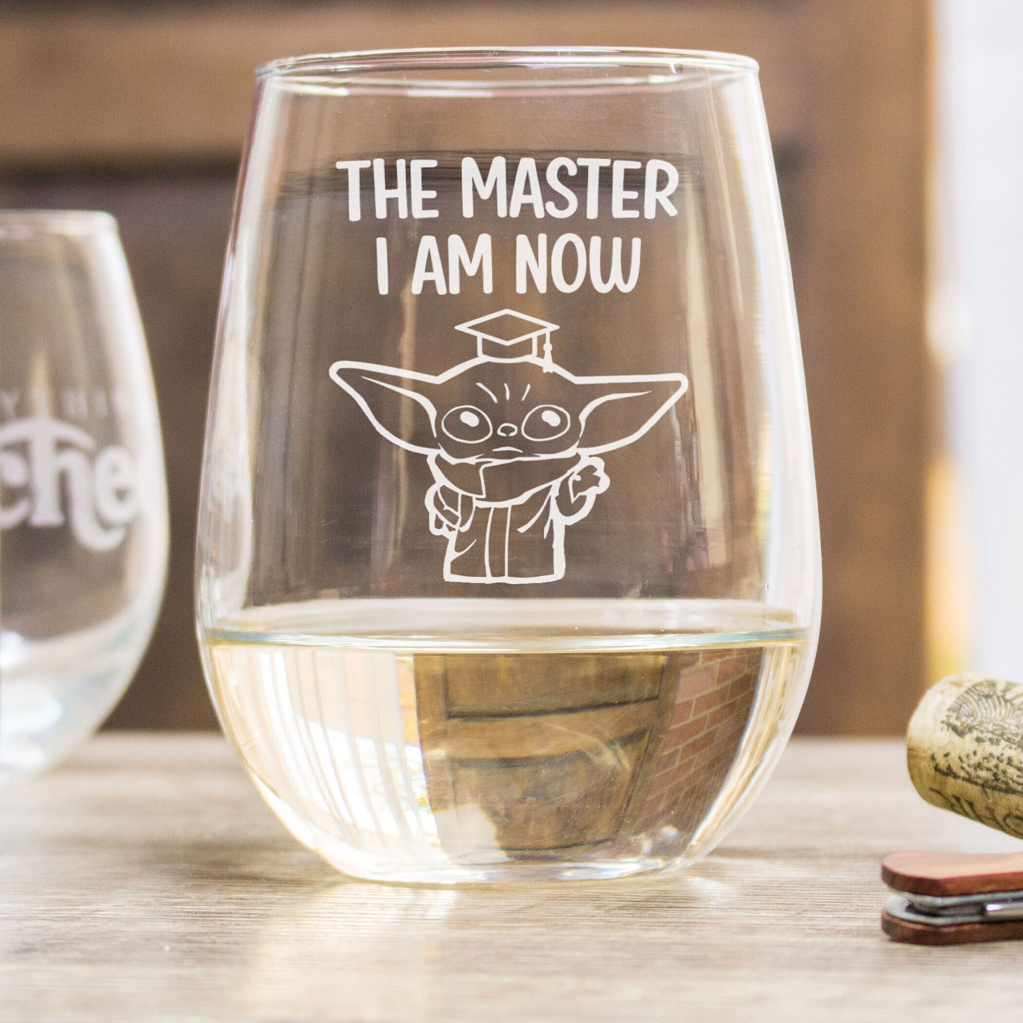 Star Wars Jedi Light Saber Wine Gin Beer Glass Gift Geek Skywalker Vader  Yoda