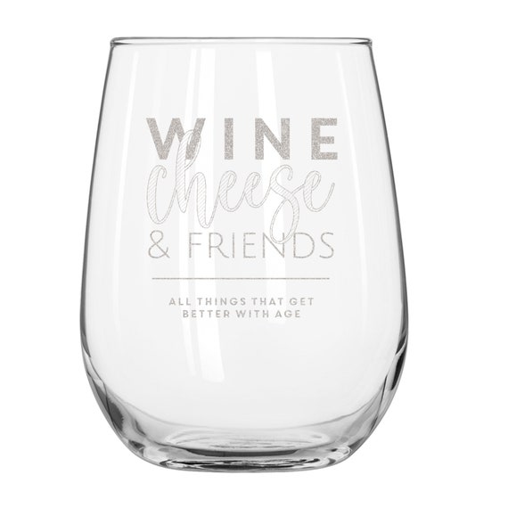 Friendship Quote Glass Personalized Wine Glasses for Friends
