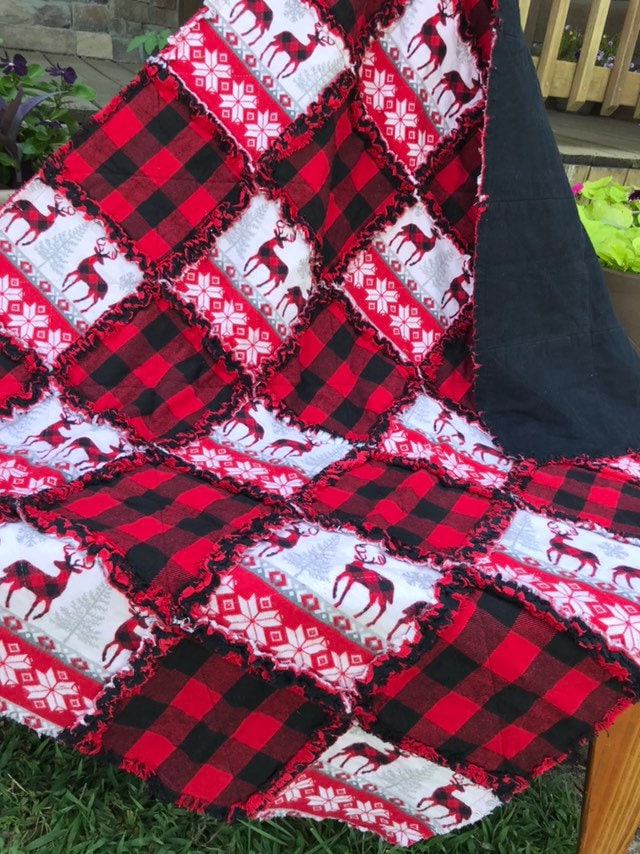 buffalo plaid rag quilt