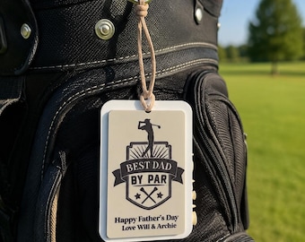 Personalised Golf Tee Holder | Father's Day Golf Gift | Best Dad By Par