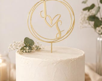 Custom Initials Wedding Cake Topper