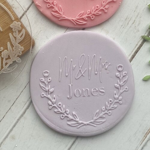 Custom Cookie Fondant Stamp Personalised Modern Embosser Etsy Australia