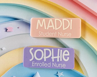 Personalised Name Badge | Nurse Name Badge| Custom 3D Magnetic Name Tag | Fun Name Badge |  doctor | nurse | hospital | scrubs | health