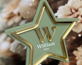 Luxe Star First Christmas Baby | Personalised Newborn Xmas Tree Decoration | Christmas Ornament ornament custom | xmas decoration 1st Baby