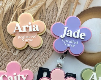 Personalizable Retractable Nurse Badge Reel| Nurse Name Badge| Custom 3D Name Tag |  Retractable Students Doctor ID Card Holders