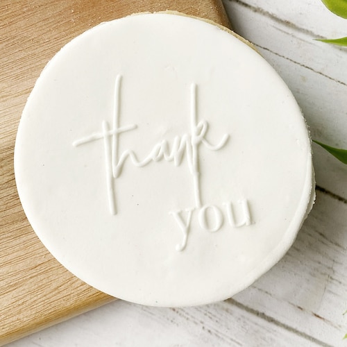 STTY03 Thank You Cookie Fondant Stamp Fondant Embosser Etsy
