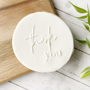 STTY03 - Thank You Cookie Fondant Stamp - Fondant Embosser- Cookie Stamp - Hens Party - Thank you cookie stamp