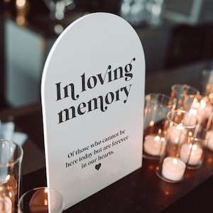 In loving memory | Memorial Wedding Sign - acrylic wedding sign Grazing Sign Wedding acrylic sign clear wedding sign - wedding signage