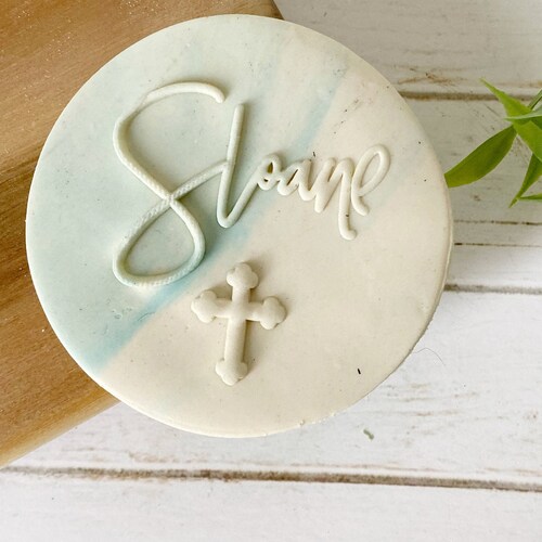 Baptism Religious Cookie Fondant Stamp Fondant Embosser Etsy