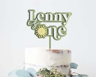 Adorno para tarta de primer cumpleaños// Un adorno/dos adornos/Un nombre personalizado/Adorno para el primer regazo