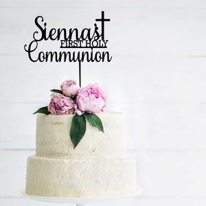 Modern Personalised custom Christening communion confirmation baptism cake topper Cake decoration cake religious cake christening topper