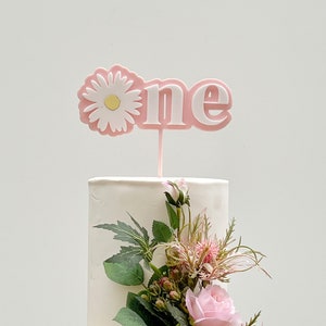 Daisy Flower cake topper|  | Daisy One topper | Daisy two topper | One personalised name