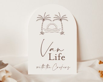 Van Life | Van Life Family Sign | Personalised Caravan Sign | Big Lap Sign | Family Van Sign | Acrylic Caravan Sign