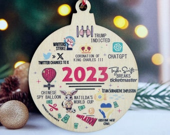 2023 A year to remember ornament Tree Decoration - Bauble - Christmas Decoration - A year to forget Christmas bauble  2023 year in review