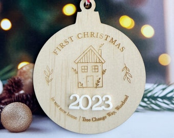 Christmas Bauble new home | Our new home Christmas Ornament | First Home Personalised Christmas Ornaments |First Christmas Gift