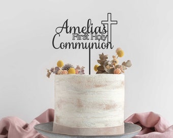 First Holy Communion Personalised Topper | Christening communion confirmation baptism cake topper Cake cake religious christening topper