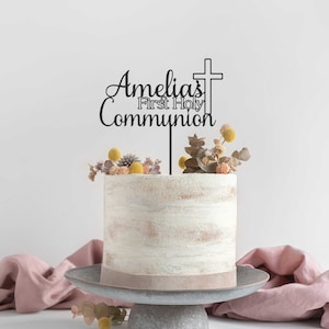 First Holy Communion Personalised Topper | Christening communion confirmation baptism cake topper Cake cake religious christening topper