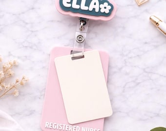 Porta credencial de enfermera personalizado con Badge Buddy – Porta credencial de enfermera personalizado – Clip de identificación – Bonito regalo de enfermería – Porta credencial de bolsillo para personal médico