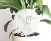 Mothers Day Gift - Personalised planter stick - Plant pot stick - Mother 39 s Day present - custom planter stick - mum pot plant - mum gift