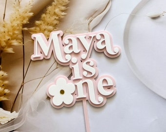 Daisy Flower cake topper|  | Daisy One topper | Daisy two topper | One personalised name