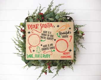 Christmas Eve Plate | Personalised Santa's treats board | Christmas Eve | Treats for Santa | Santa Christmas Plate | Christmas Eve Plate