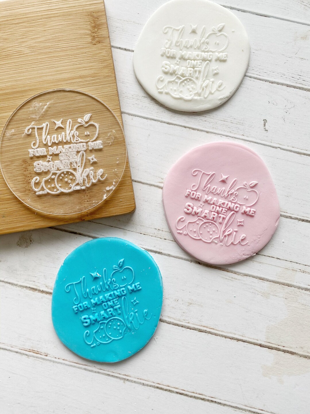 Custom Cookie Fondant Stamp Teacher Cookie Stamp Smart Cookie Fondant