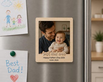 Daddy Photo Fridge Magnet | Personalised Father's Day Gift | Dad Keepsake | Gift from Kids