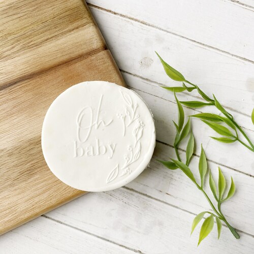 Oh Baby Custom Cookie Fondant Stamp Baby Shower Cookie Stamp Etsy