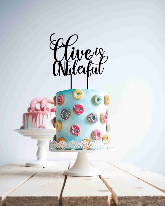 Custom Personalised Is One Cake Topper First Birthday Rose Etsy