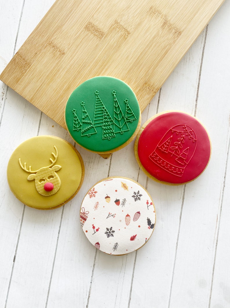 Christmas Cookie Fondant Stamp Stamp Fondant Embosser Etsy