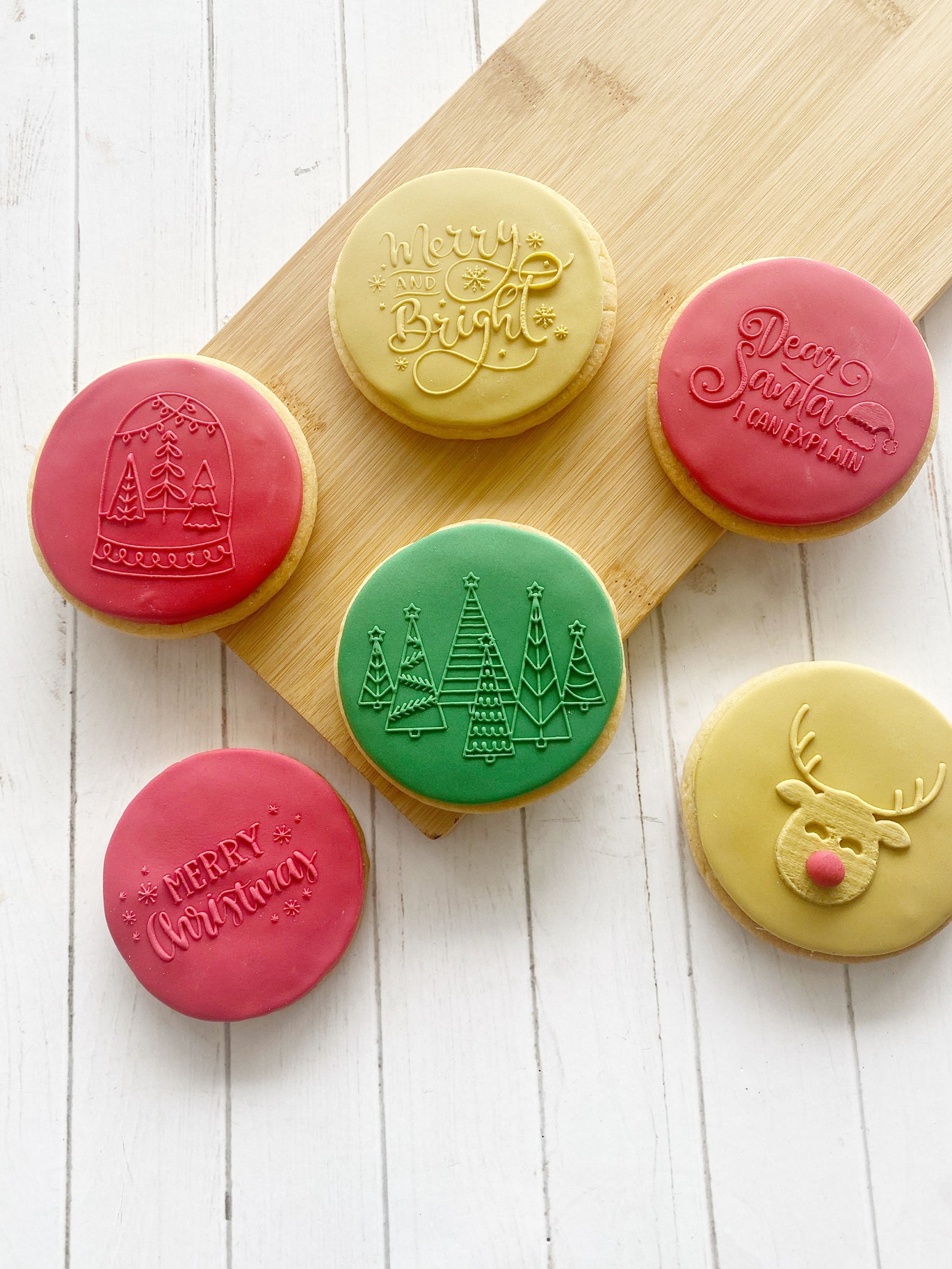 The Biscuit Box Christmas Cookie Fondant Stamp Stamp Etsy