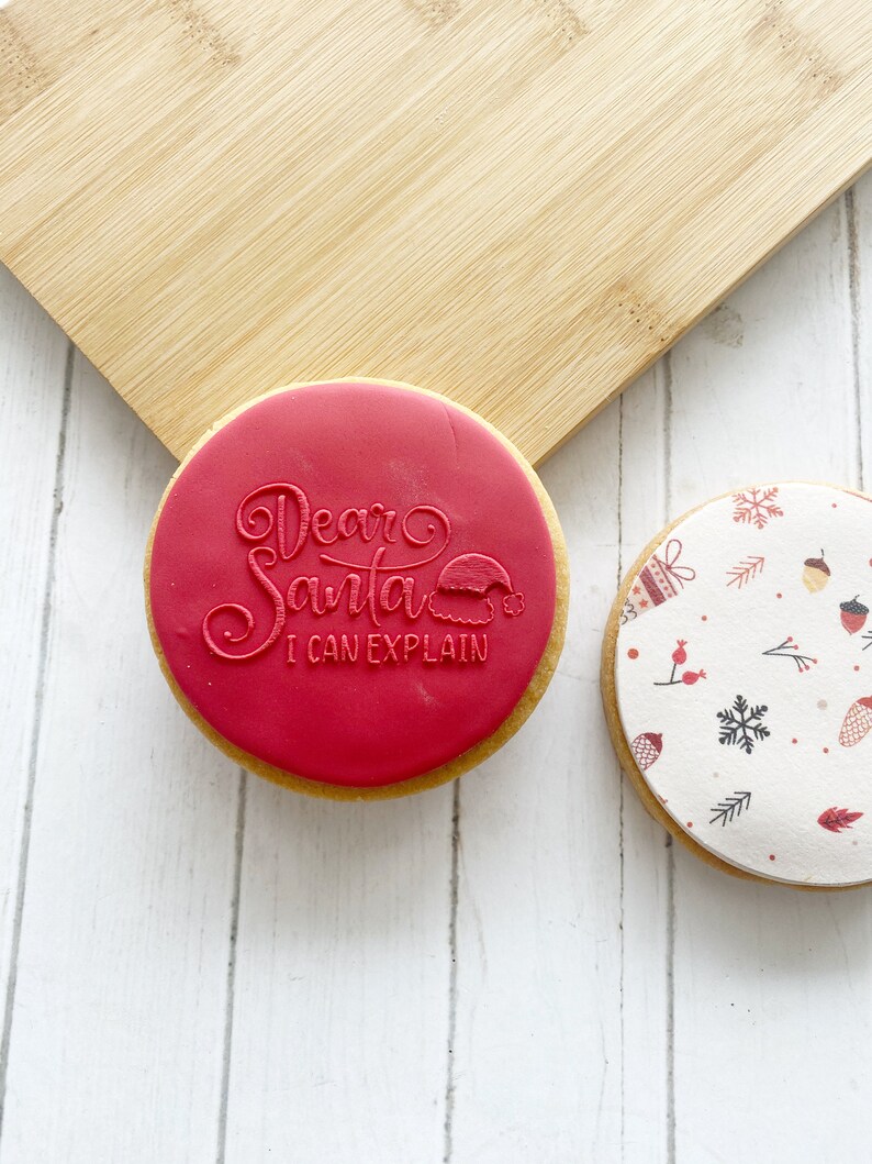 Christmas dear Santa Cookie Fondant Stamp Fondant Embosser Etsy