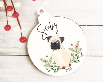 Pug Christmas Etsy