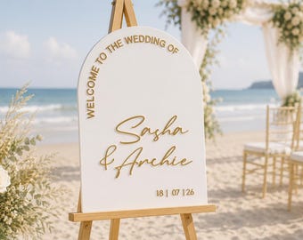 Arch Acrylic Wedding Welcome Sign | Minimalist Event Board