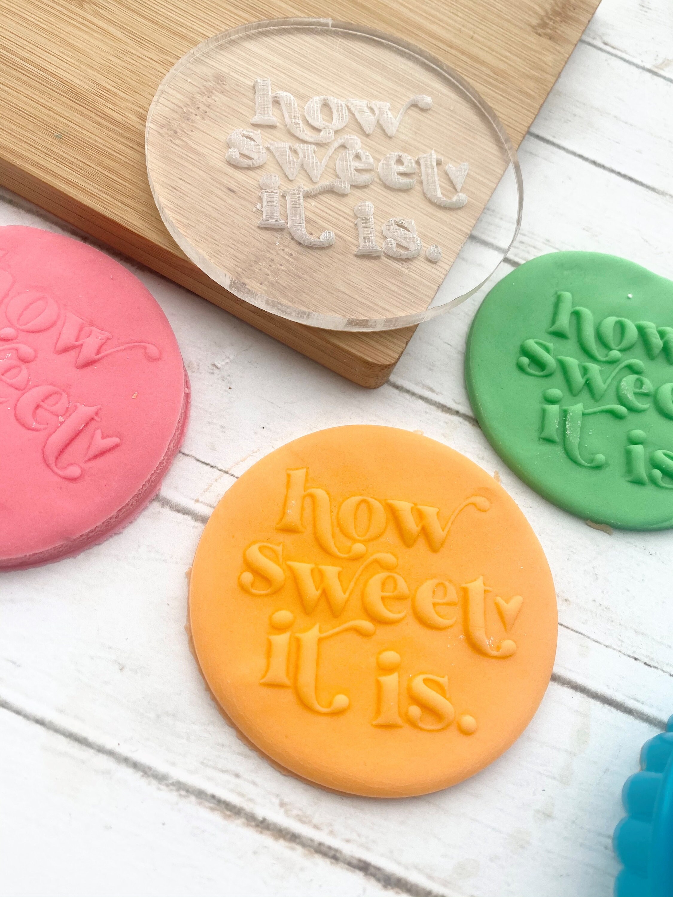 Valentine Cookie Stamp How Sweet It Love Cookie Debosser Etsy Australia