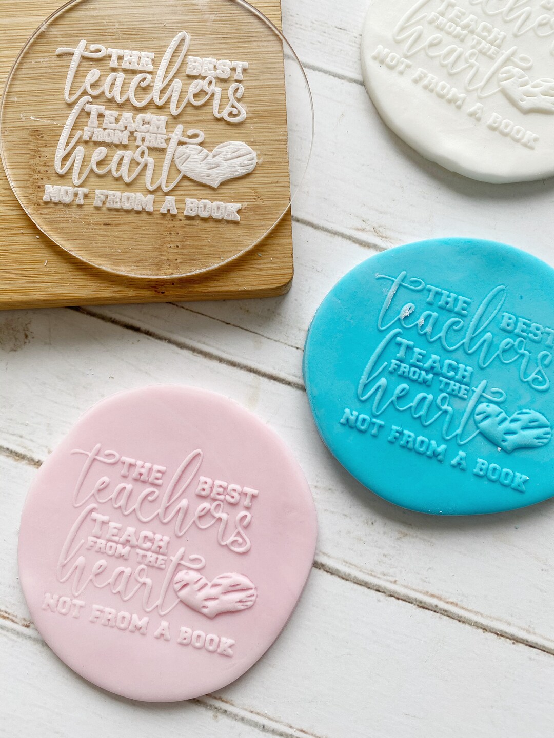 Custom Cookie fondant stamp Teacher Cookie stamp the best teachers