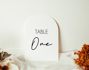 Wedding Table Number | Acrylic Table Number Sign | Table Numbers | Modern Arch Table Sign | Acrylic Table Number | Wedding Table Number