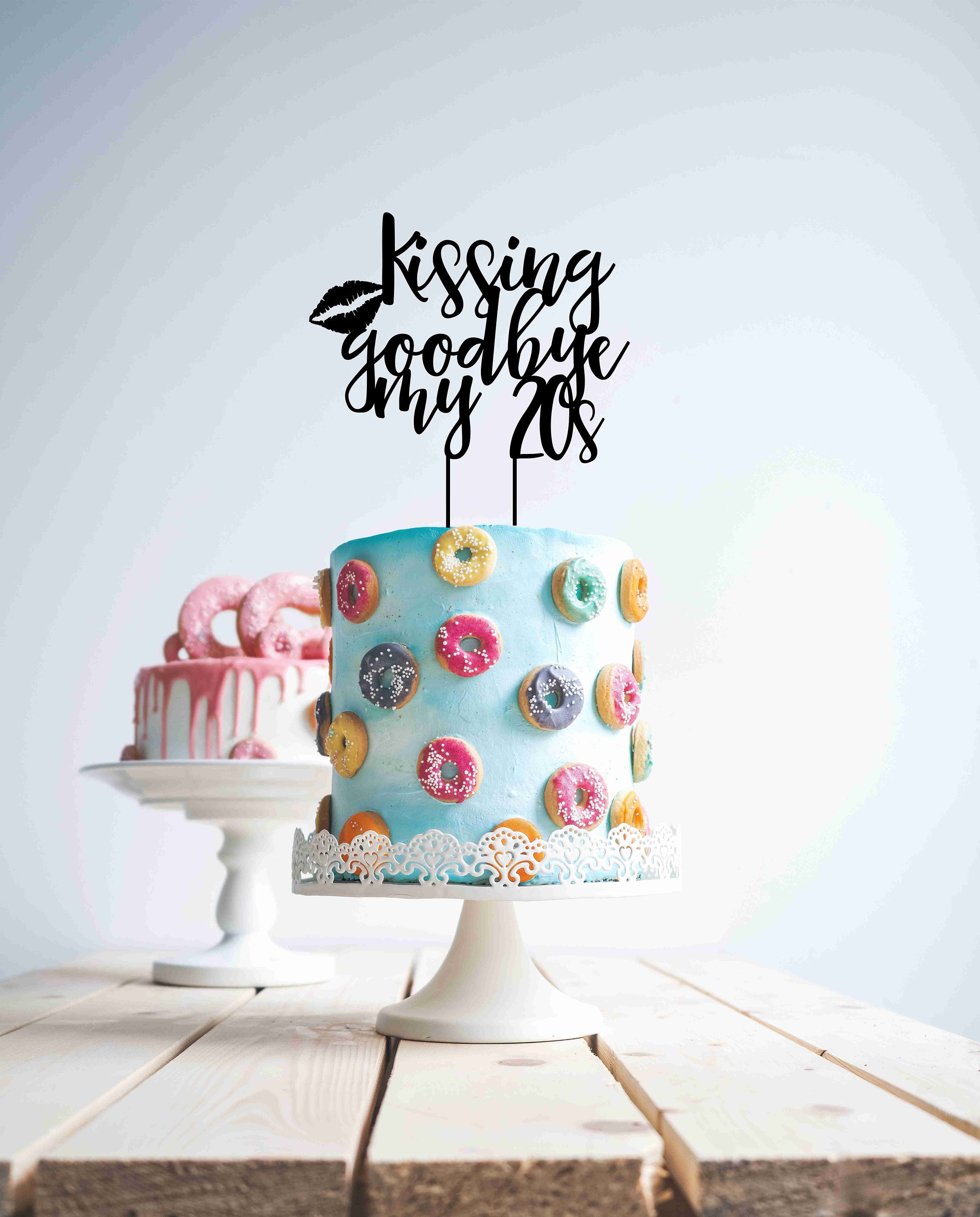 Besándose adiós a mis veinte 30 años cumpleaños torta de - Etsy México