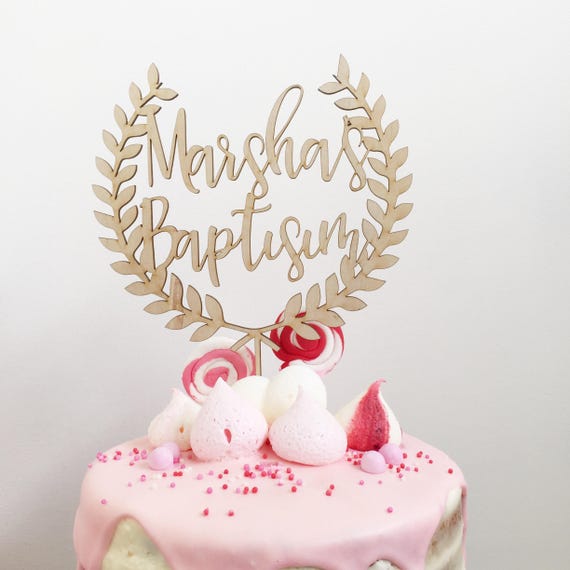 Gateau De Couronne De Bapteme De Bois Personnalise De Bapteme Etsy
