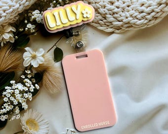 Porta credencial de enfermera personalizado con Badge Buddy – Porta credencial de enfermera personalizado – Clip de identificación – Bonito regalo de enfermería – Porta credencial de bolsillo para personal médico