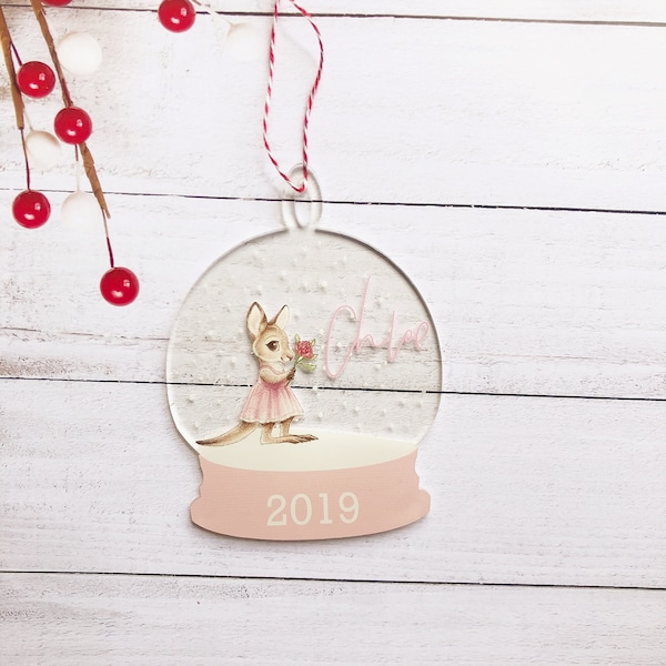 2025 Snow Globe Tree Ornament - Personalised Tree Decoration - Personalised Bauble - Christmas Decoration - Personalised Tree Bauble