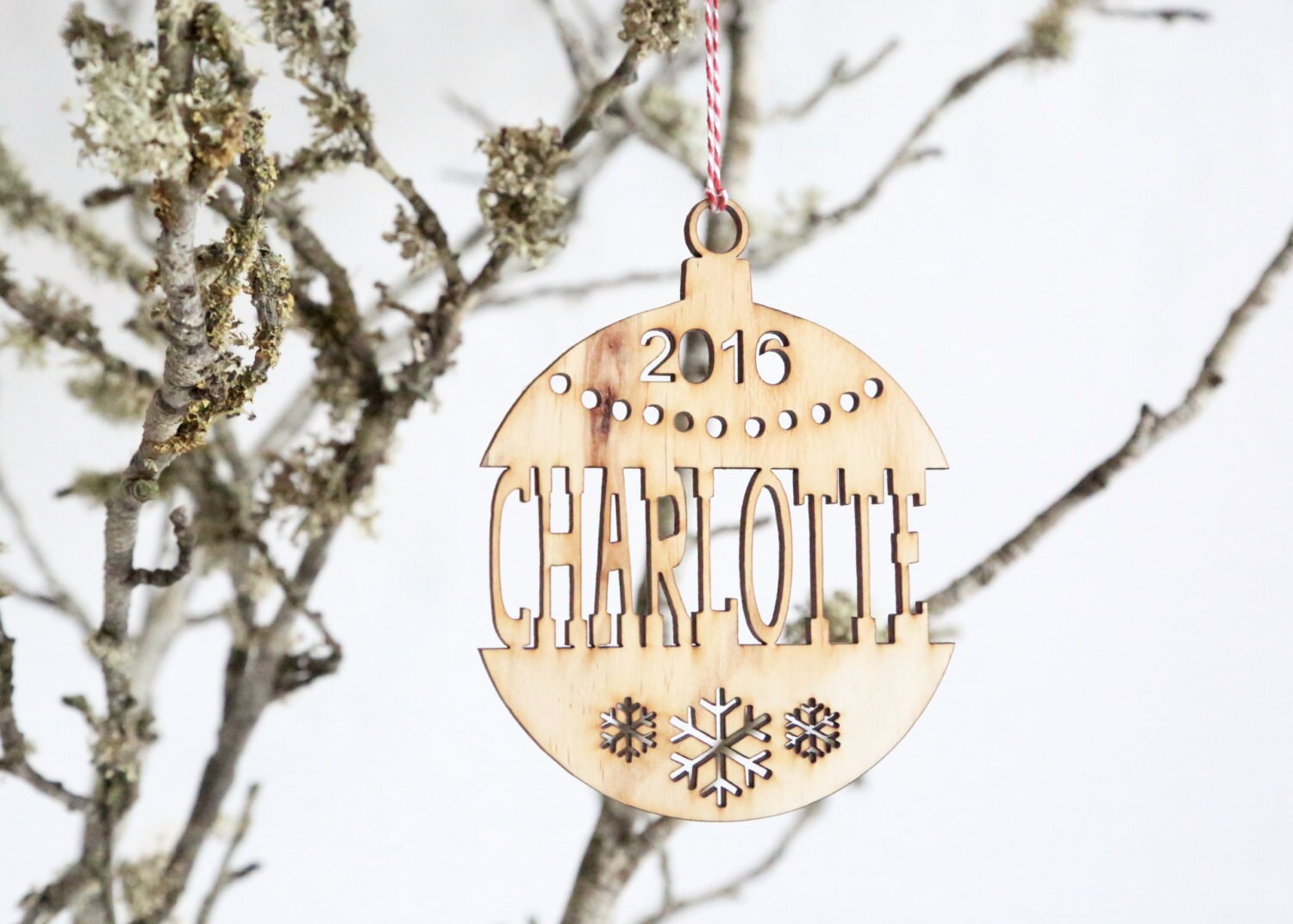 Personalised Wooden Christmas Tree Decoration Name Cut Out Etsy Australia