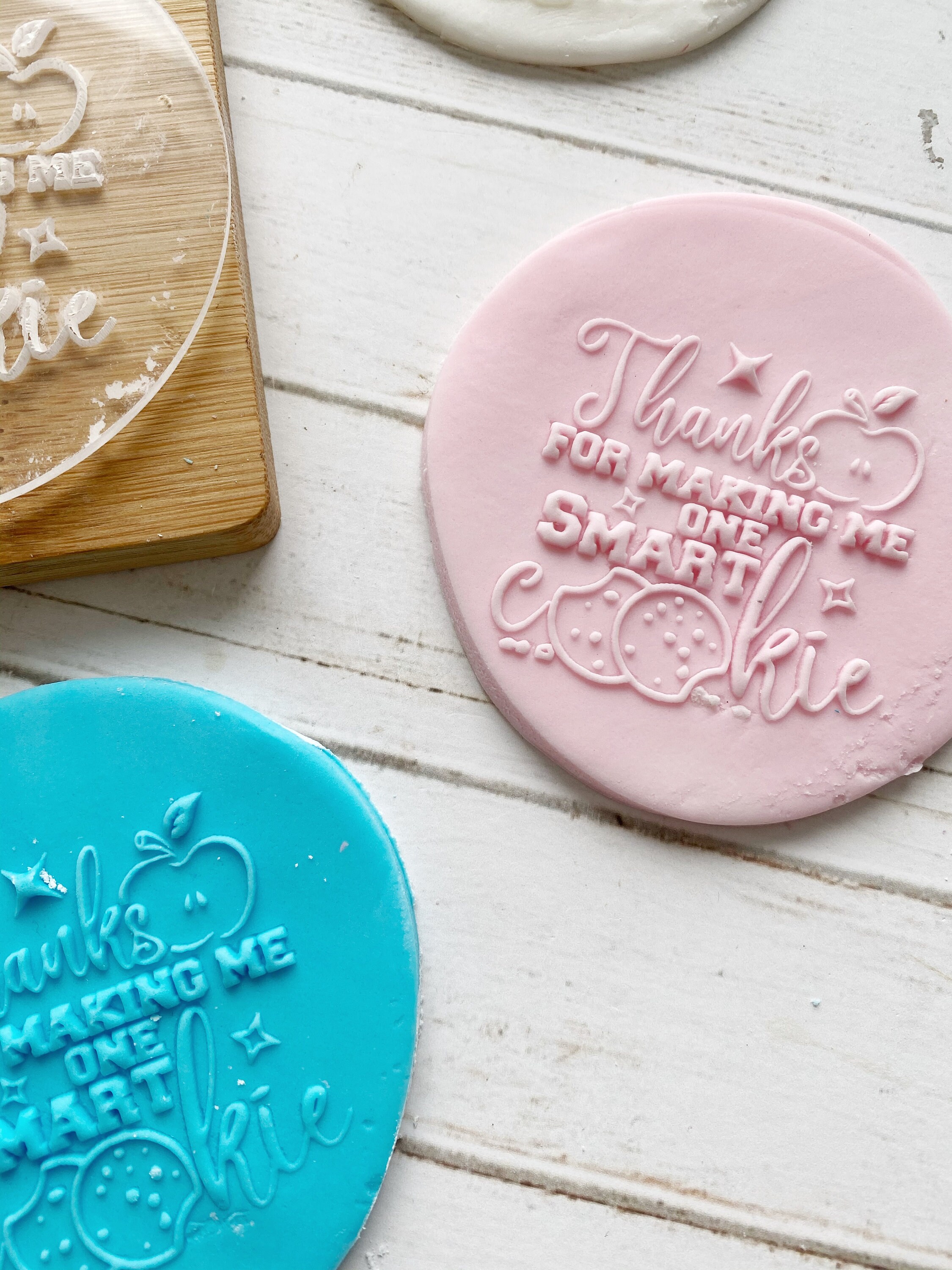 Custom Cookie fondant stamp Teacher Cookie stamp Smart Etsy