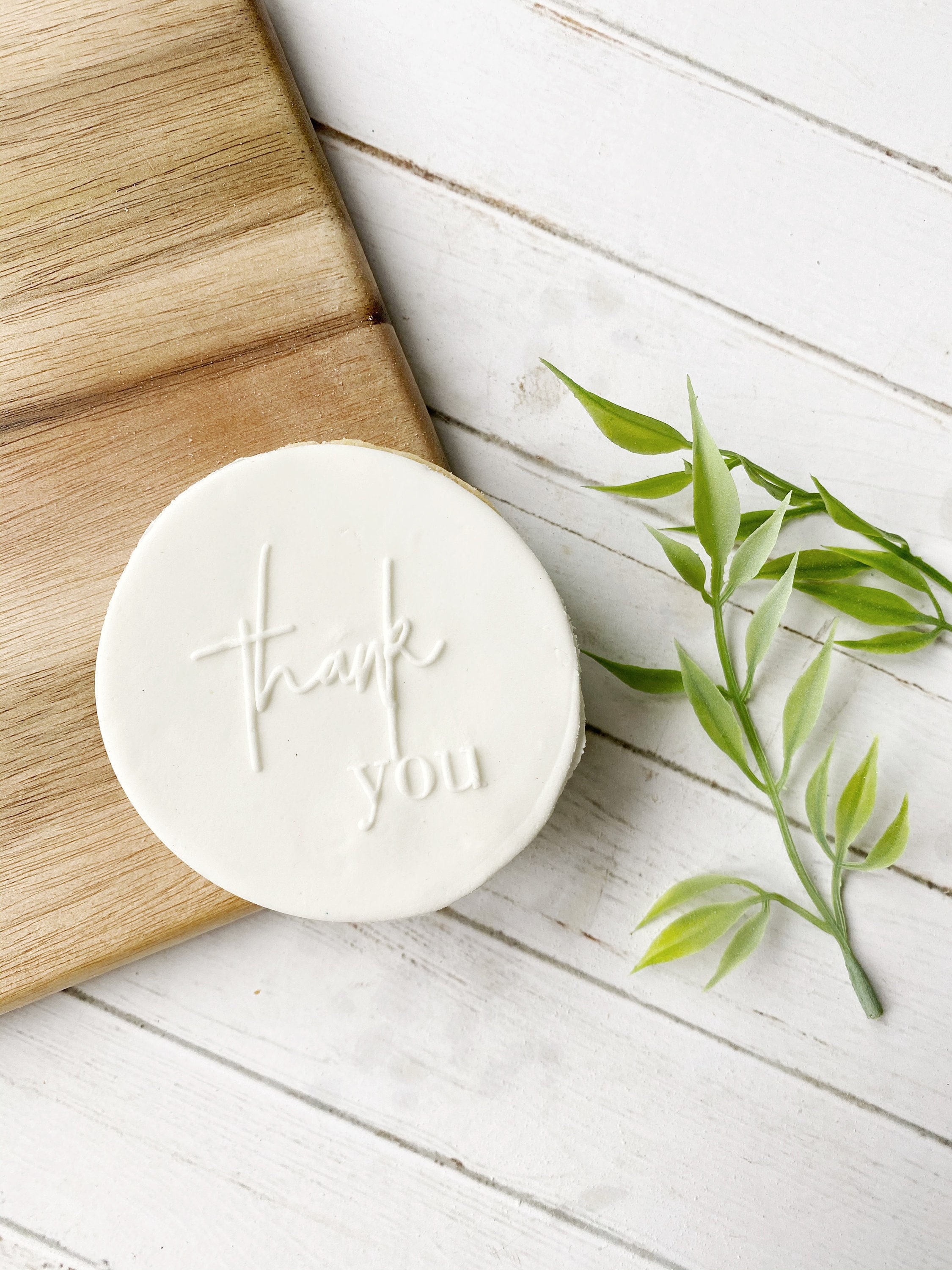 STTY03 Thank You Cookie Fondant Stamp Fondant Embosser - Etsy Norway