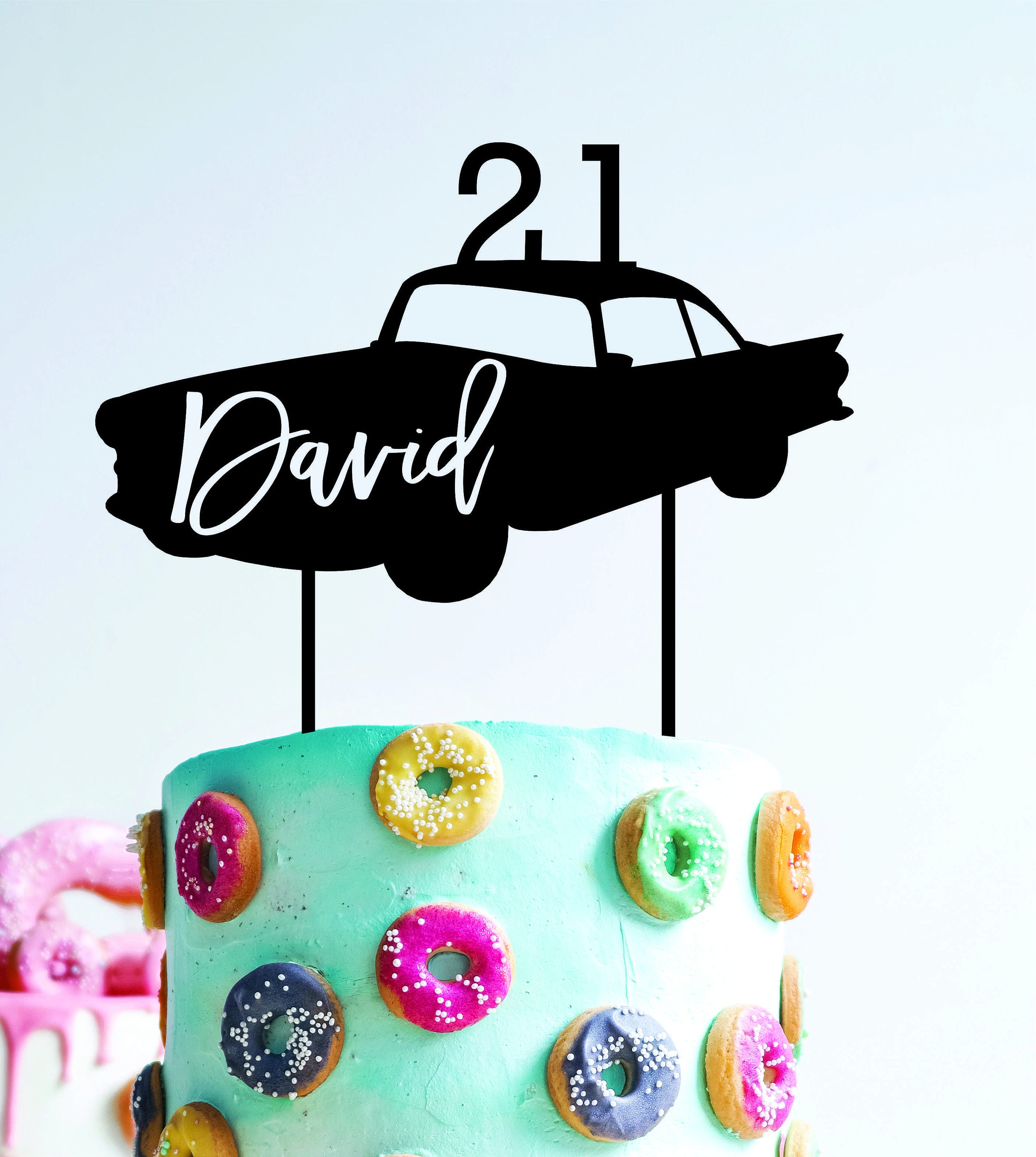 Custom Birthday Cake Topper Personalised With Name Car 21 Etsy Australia