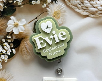 Carrete retráctil para credencial de enfermera, credencial de enfermera, etiqueta magnética personalizada, soporte retráctil para credencial de estudiante o médico.