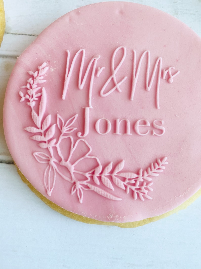 Custom Cookie Fondant Stamp Personalised Modern Embosser Etsy Australia